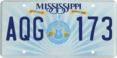 MS license plate AQG173