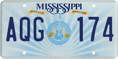 MS license plate AQG174