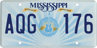 MS license plate AQG176