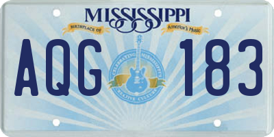 MS license plate AQG183