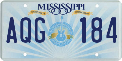 MS license plate AQG184