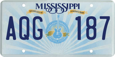 MS license plate AQG187