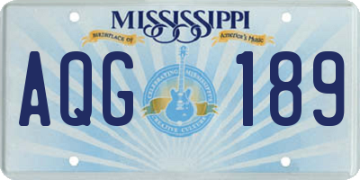 MS license plate AQG189