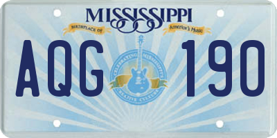 MS license plate AQG190