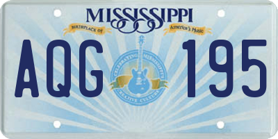 MS license plate AQG195