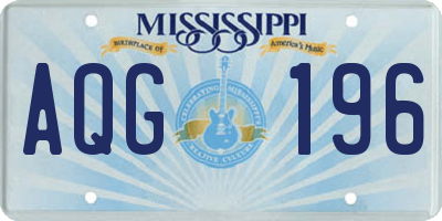 MS license plate AQG196