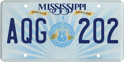 MS license plate AQG202