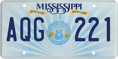 MS license plate AQG221