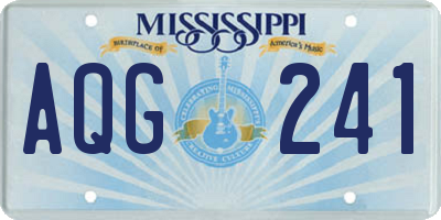 MS license plate AQG241