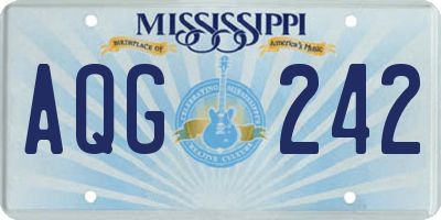 MS license plate AQG242