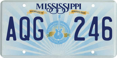 MS license plate AQG246