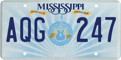 MS license plate AQG247