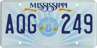MS license plate AQG249