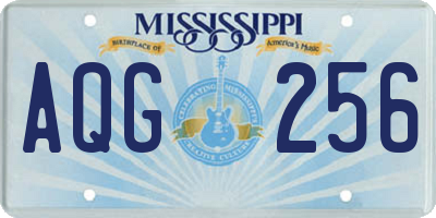 MS license plate AQG256