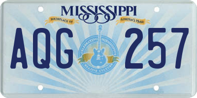 MS license plate AQG257
