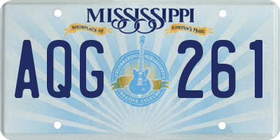 MS license plate AQG261