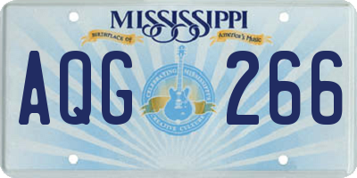 MS license plate AQG266
