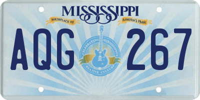 MS license plate AQG267