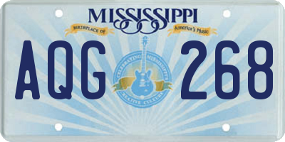 MS license plate AQG268