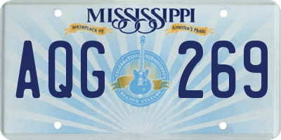 MS license plate AQG269