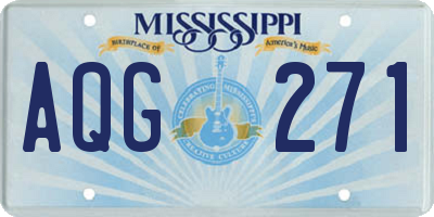 MS license plate AQG271