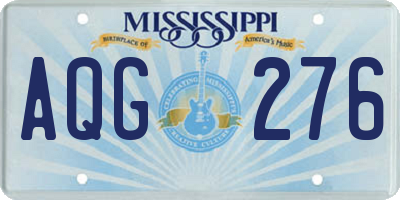 MS license plate AQG276