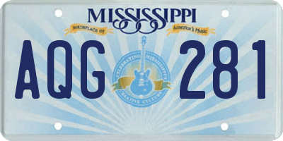MS license plate AQG281
