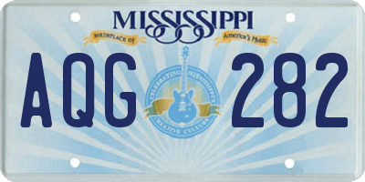 MS license plate AQG282