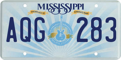 MS license plate AQG283