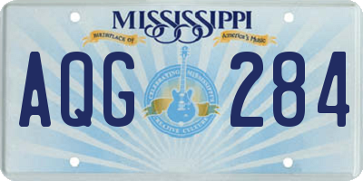 MS license plate AQG284