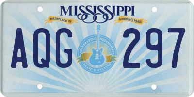 MS license plate AQG297