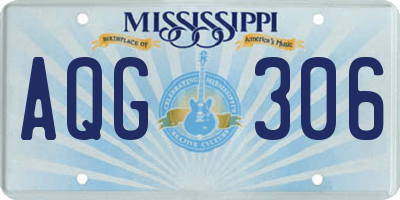 MS license plate AQG306