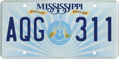 MS license plate AQG311