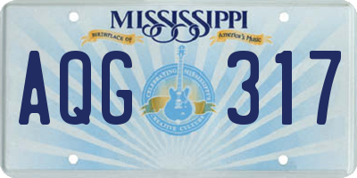 MS license plate AQG317