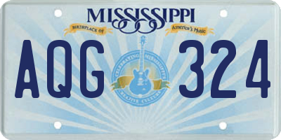 MS license plate AQG324