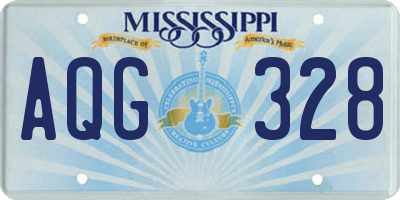 MS license plate AQG328