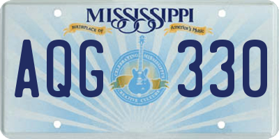 MS license plate AQG330