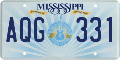 MS license plate AQG331
