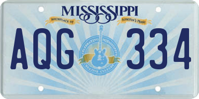 MS license plate AQG334