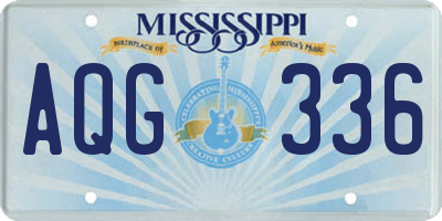 MS license plate AQG336