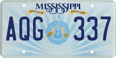 MS license plate AQG337