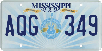 MS license plate AQG349