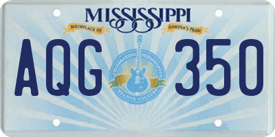 MS license plate AQG350