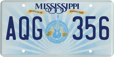 MS license plate AQG356