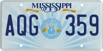 MS license plate AQG359