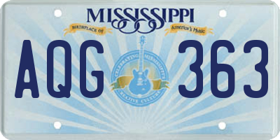 MS license plate AQG363