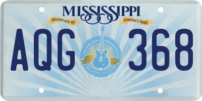 MS license plate AQG368
