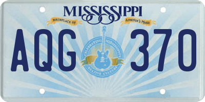 MS license plate AQG370