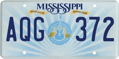 MS license plate AQG372