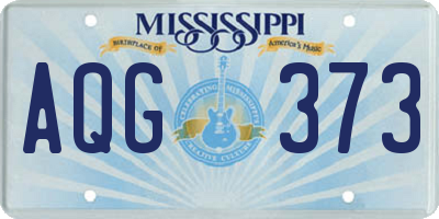 MS license plate AQG373